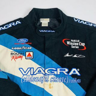 RARE Vintage Mark Martin NASCAR Viagra Jacket Size Large Needs Cleaning 2