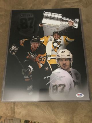 Sidney Crosby 11x14 Signed Stanley Cup Signed Photo Psa Dna Cert Auto Ae67291