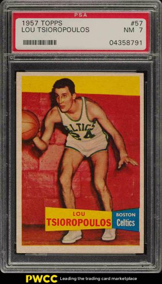 1957 Topps Basketball Setbreak Lou Tsioropoulos 57 Psa 7 Nrmt (pwcc)