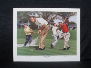 Masters Champion Arnold Palmer The King In Augusta Alan Zuniga Golf Lithograph