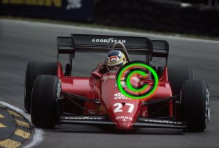 35mm Racing Slide F1,  Michele Alboreto - Ferrari 1984 Britain Formula 1