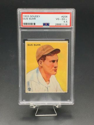 1933 Goudey Baseball Gus Suhr Psa Vg - Ex,  4.  5 206 Pittsburgh Pirates