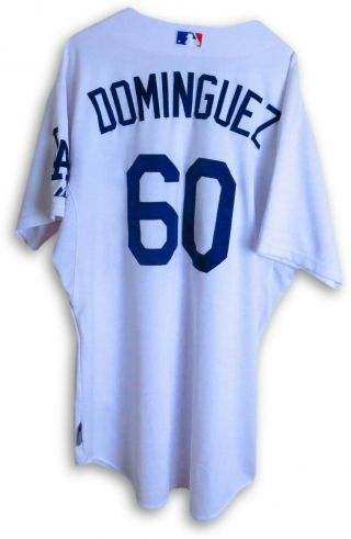 Jose Dominguez Team Issue Jersey La Dodgers Official 2014 Home White 60