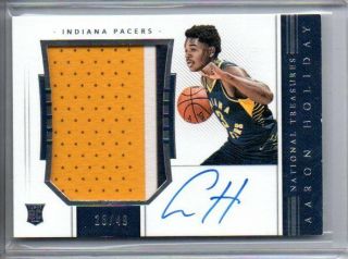 2018 - 19 Aaron Holiday National Treasures Rpa Rookie Patch Auto Horizontal 25/49