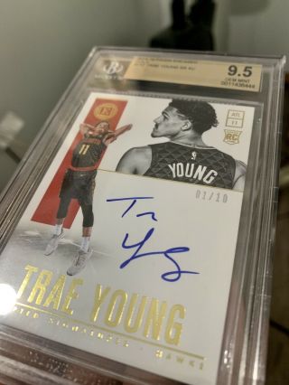 2018 - 19 Encased TRAE YOUNG Scripted Auto RC Gold /10 BGS 9.  5/10 EBAY 1/1 2
