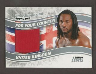 Lennox Lewis 2010 Ringside Boxing For Your Country Silver 1/20 Patch England Uk