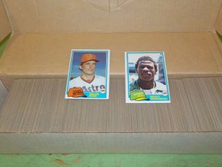 1981 Topps Baseball Complete Set 726 Cards W/ Raines Rc,  Nolan,  825