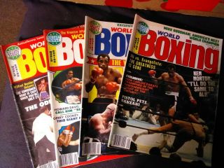 4 Vintage Boxing Magazines World Boxing 1977 - 1980