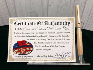 ⚾authentic Yankee Stadium Seat Wooden Pen Made From Wood Jeter Mantle ⚾