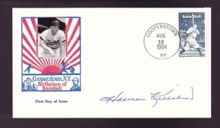 Harmon Killebrew (d.  2011) Signed 1984 Hall Of Fame Induction Cachet Fdc Cover