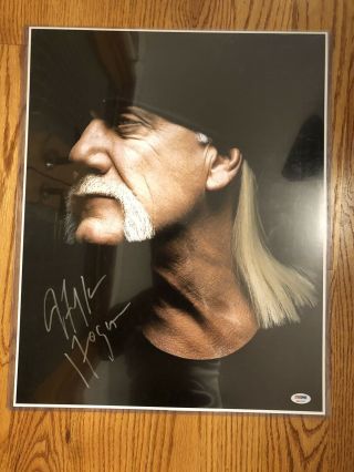 Hulk Hogan Signed Autographed Huge 16x20 Rocky Stallone Wwe Psa/dna