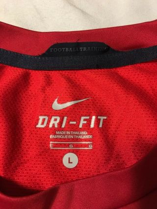 Red Nike Dri - Fit Team USA Soccer Training Jersey Men ' s L Large 5
