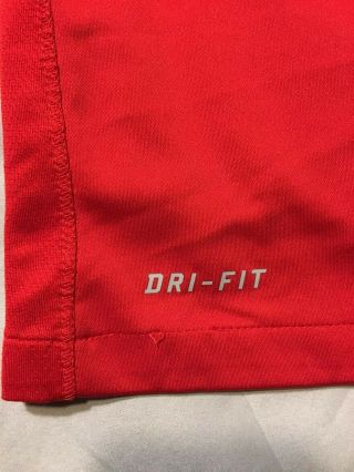 Red Nike Dri - Fit Team USA Soccer Training Jersey Men ' s L Large 6
