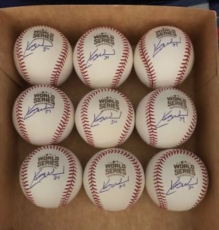 (1) Kerry Wood Signed World Series Baseball 2016 Chicago Cubs Autograph Ball A