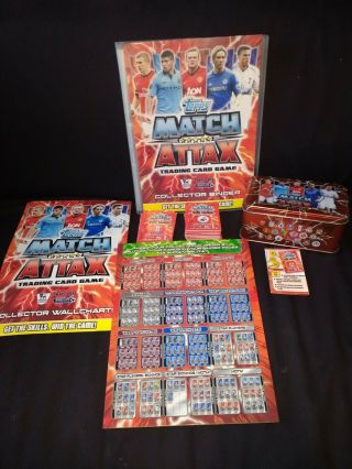 Match Attax Premier League 2012/2013 140 Cards,  Folder,  Tin And Tournament Board