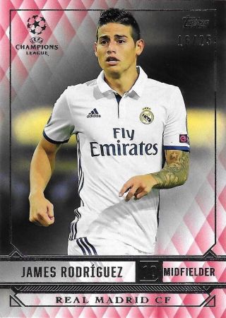 2016 - 17 Topps Champions League Showcase James Rodriguez Real Madrid Red Sp /25