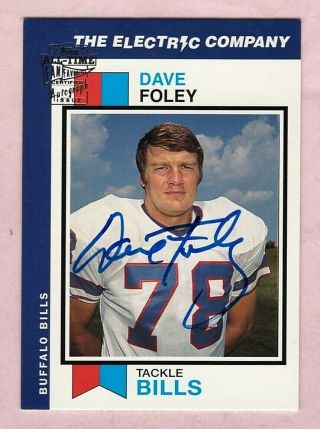 Dave Foley Buffalo Bills 2004 Topps All - Time Fan Favorites Autograph Card