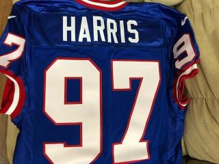 Nfl York Giants Game Issued Jersey Robert Harris 75th Anniversary Letter
