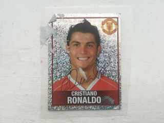 Panini 2006/2007 Manchester United Cristiano Ronaldo Signed Sticker - See Notes