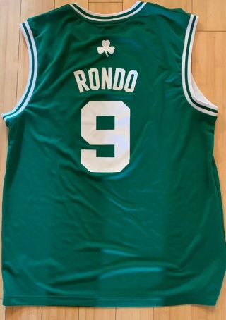 Rajon Rondo Boston Celtics Official Adidas NBA Jersey Large Green 9 2