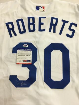 Dave Roberts Dodgers Manager Signed 2017 World Series Jersey Psa Ae18756