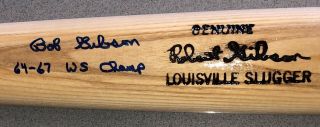 Bob Gibson Signed “64 - 67 Ws Champ” Signature Model Baseball Game Bat Jsa