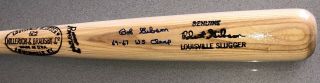 Bob Gibson Signed “64 - 67 WS Champ” Signature Model Baseball Game Bat JSA 3