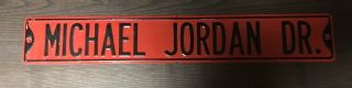 Vintage 1989 Michael Jordan Dr Metal Street Sign Basketball Dunk Nba