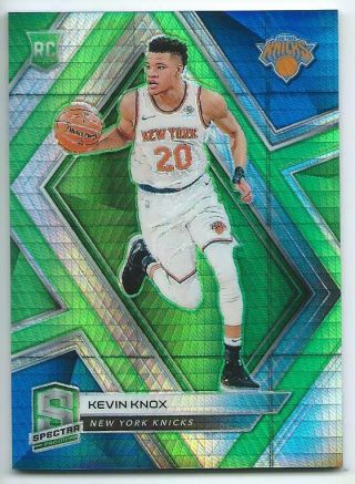 2018 - 19 Panini Spectra Neon Green Kevin Knox Rc Rookie 13/49 Knicks