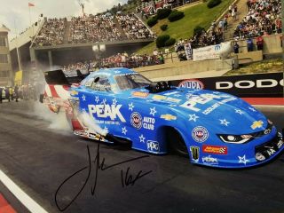 Autograph Picture Nhra John Force American Car Stars And Stripes
