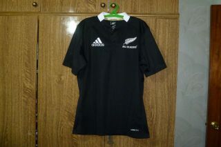 All Blacks Zealand Adidas Rugby Shirt Home 2011/2012 Jersey Men Size S