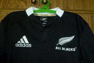 All Blacks Zealand Adidas Rugby Shirt Home 2011/2012 Jersey Men Size S 2