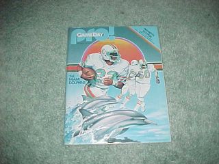 1981 Miami Dolphins Football Program 11/8 Don Shula 