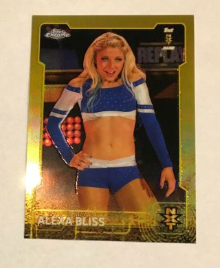 Alexa Bliss - 50/50 2015 Wwe Topps Chrome Gold Refractor Nxt Rookie Card