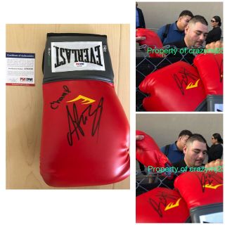 Andy Ruiz Jr.  Signed Boxing Glove “champ” Inscription Exact Proof Auto Psa