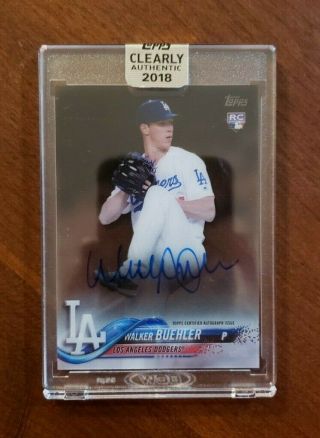 2018 Topps Clearly Authentic Walker Buehler Acetate Autograph Dodgers Rc Auto Sp