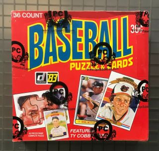 1983 Donruss Baseball Wax Pack Box W/ 36 Packs Certified