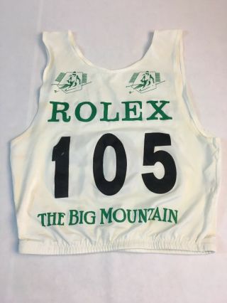 Vintage Rolex Big Mountain Ski Jersey Number Competition Sports Wear