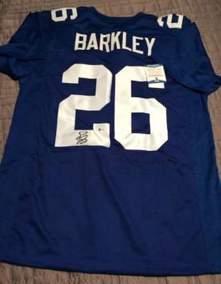 York Giants Saquon Barkley Autographed Jersey Beckett