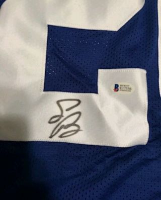 York Giants Saquon Barkley Autographed Jersey Beckett 3