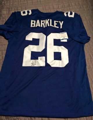 York Giants Saquon Barkley Autographed Jersey Beckett 4