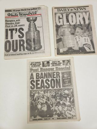 June 15 1994 Ny Rangers Stanley Cup Ny Daily News & Ny Post,  Special