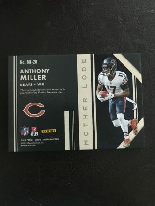 2019 PANINI GOLD STANDARD MOTHER LOAD JERSEY ANTHONY MILLER ED 063/1495 PATCHES 2