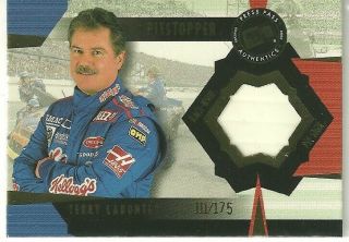 2002 Trackside Race Pit Board (pit Stoppers) Of Terry Labonte 111/175