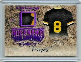 2019 Willie Stargell Leaf In The Game Sports Nickname Patch Ed 1/6