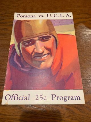 1928 Ucla Vs Pamona College Football Program 10/20/1928.