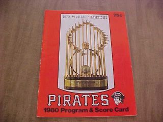 1980 Pittsburgh Pirates Spring Training Baseball Program