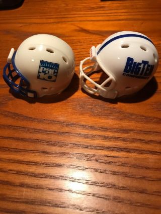 Pocket Pro Football Helmets Lot; NFL and NCAA with Display Cases 3