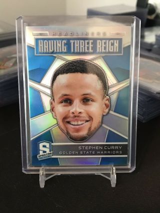 2018 - 19 Spectra Basketball Stephen Curry Headliners Ssp Case Hit