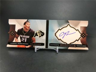2013 - 14 Upper Deck Ultimate Andre Roberson Rookie Signatures Auto Book 49/250